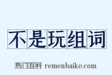 不是玩组词是什么意思的图片